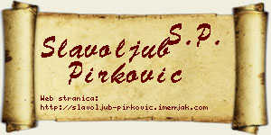 Slavoljub Pirković vizit kartica